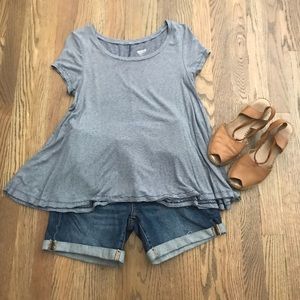 Blue & White stripe top